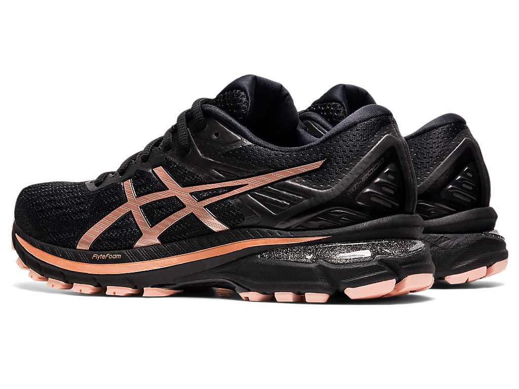 Buty do Biegania Damskie Asics Gt-2000 9 Czarne Różowe Złote | 95738-CRGQ