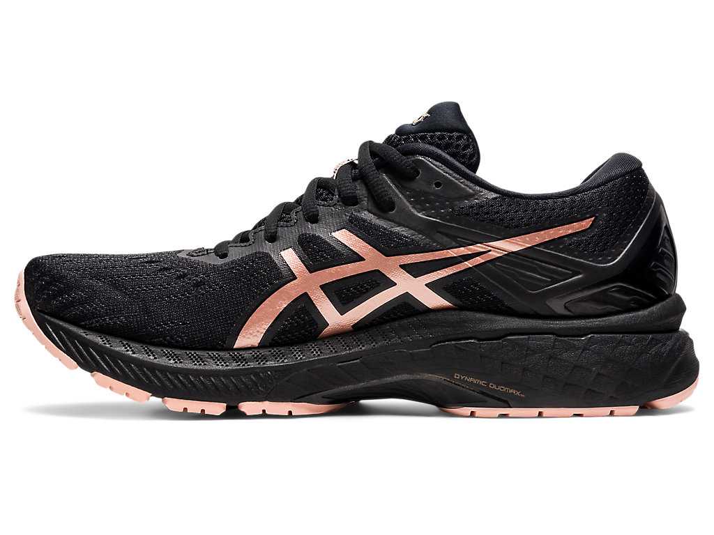 Buty do Biegania Damskie Asics Gt-2000 9 Czarne Różowe Złote | 95738-CRGQ