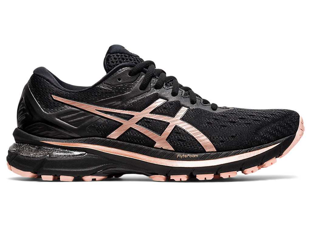 Buty do Biegania Damskie Asics Gt-2000 9 Czarne Różowe Złote | 95738-CRGQ