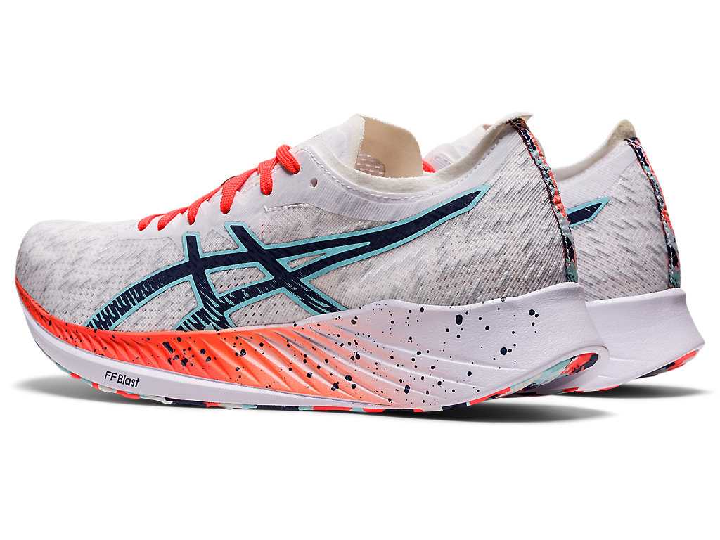 Buty do Biegania Damskie Asics Magic Speed Białe Niebieskie | 48926-OJAR