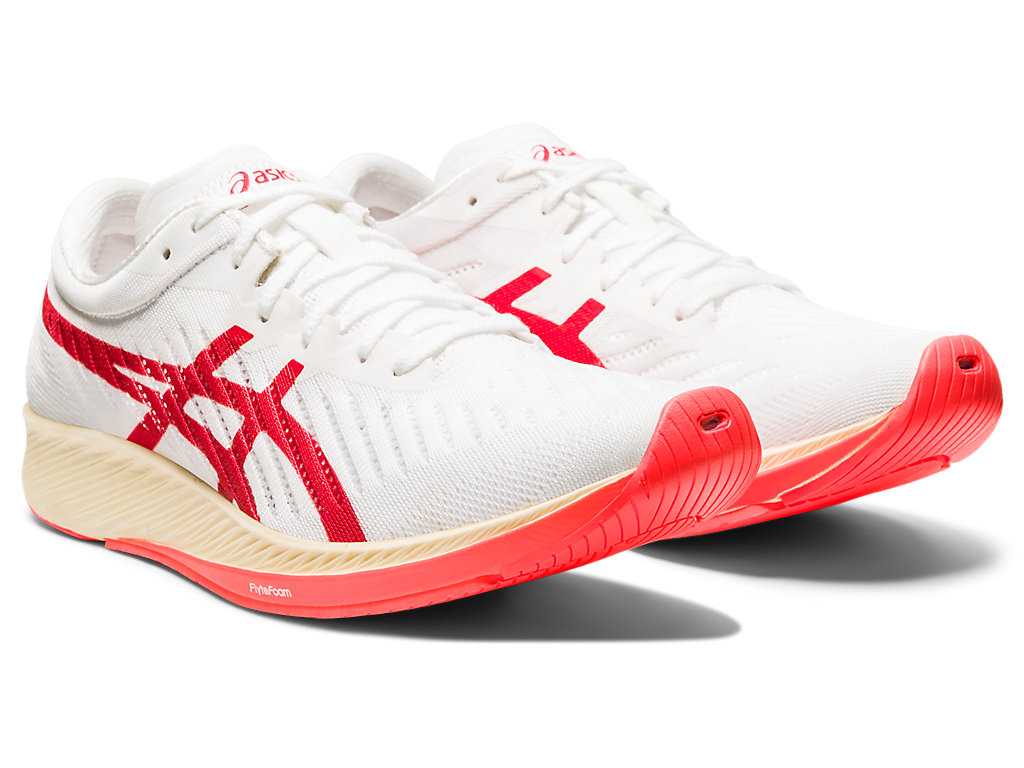 Buty do Biegania Damskie Asics Metaracer Białe Czerwone | 87146-FMDE