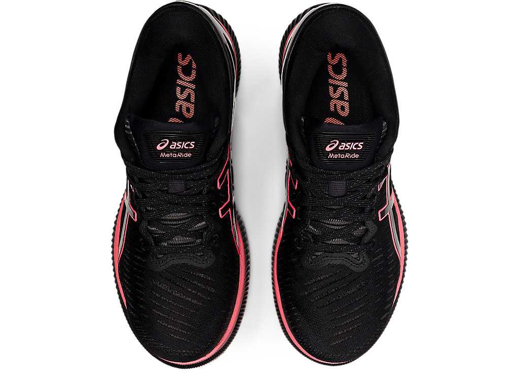 Buty do Biegania Damskie Asics Metaride Czarne Koralowe | 91342-IDCQ