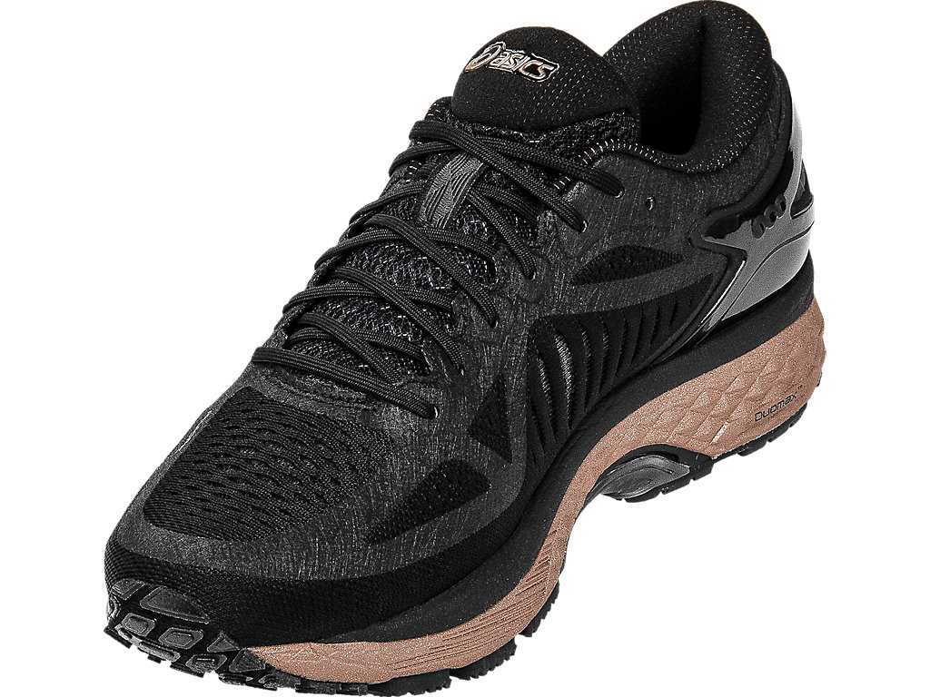 Buty do Biegania Damskie Asics Metarun Czarne Czarne Różowe Złote | 68503-LCUH