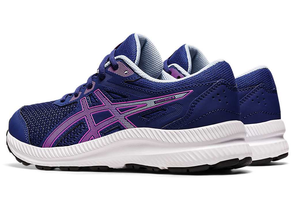 Buty do Biegania Dziecięce Asics Contend 8 Grade School Czarne Niebieskie | 13572-GACH