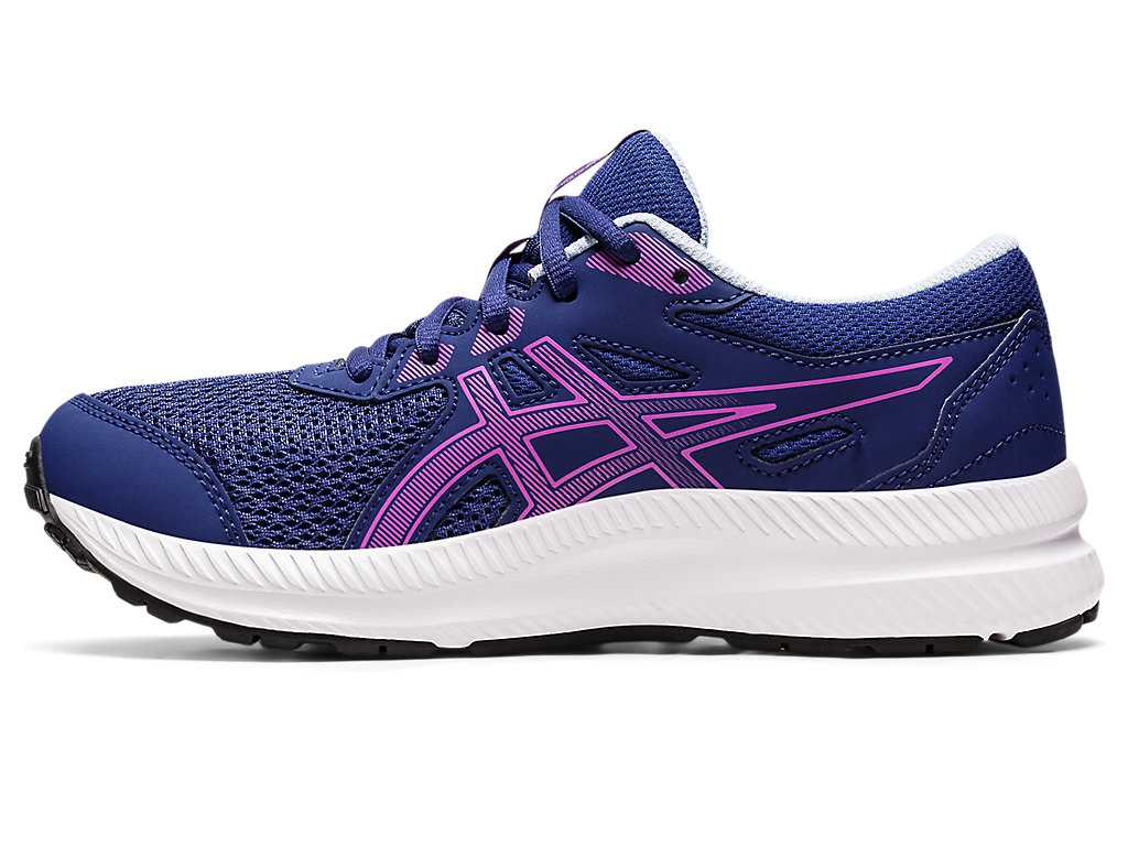 Buty do Biegania Dziecięce Asics Contend 8 Grade School Czarne Niebieskie | 13572-GACH