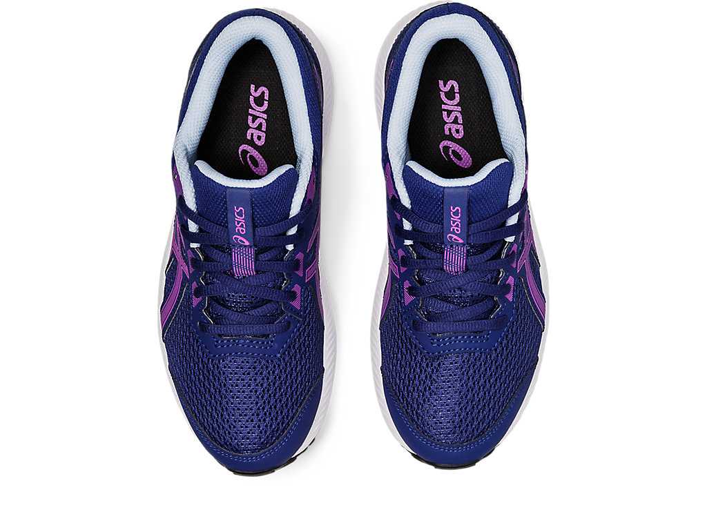 Buty do Biegania Dziecięce Asics Contend 8 Grade School Czarne Niebieskie | 13572-GACH