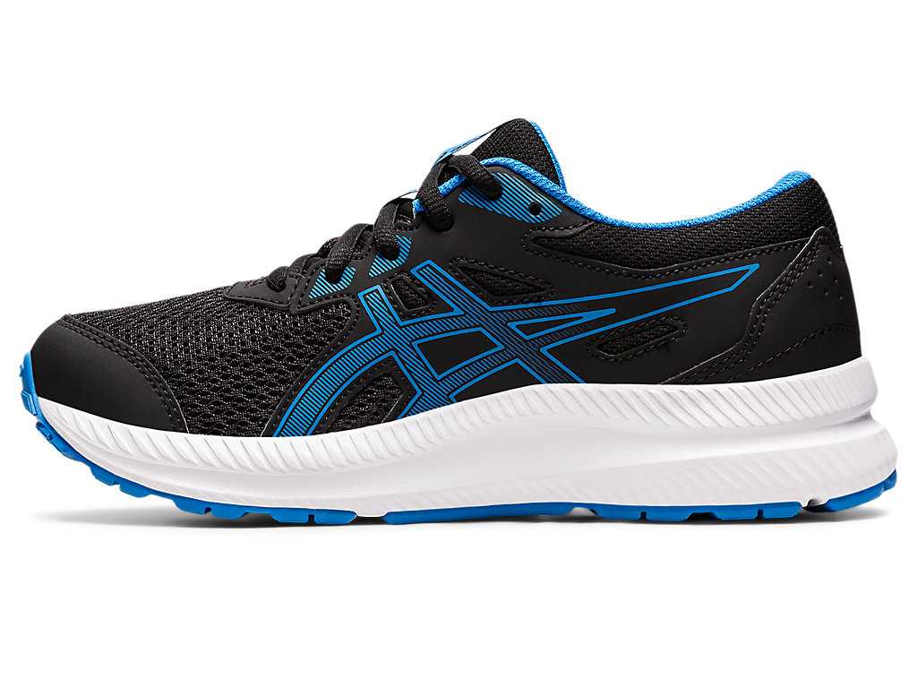 Buty do Biegania Dziecięce Asics Contend 8 Grade School Czarne Niebieskie | 28549-TPYC