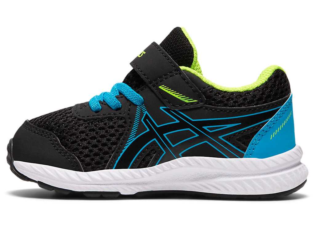 Buty do Biegania Dziecięce Asics Contend 7 Size Czarne Głęboka Turkusowe | 41526-CRWI