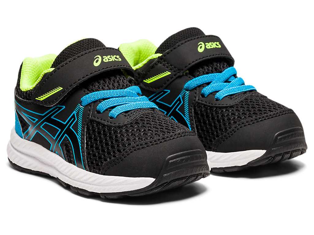 Buty do Biegania Dziecięce Asics Contend 7 Size Czarne Głęboka Turkusowe | 41526-CRWI