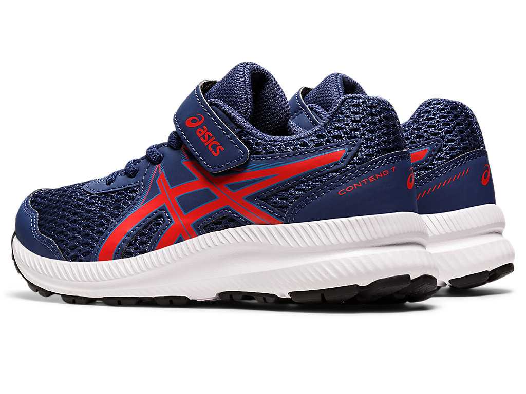 Buty do Biegania Dziecięce Asics Contend 7 Pre-school Różowe Głęboka Niebieskie | 41687-ANDJ