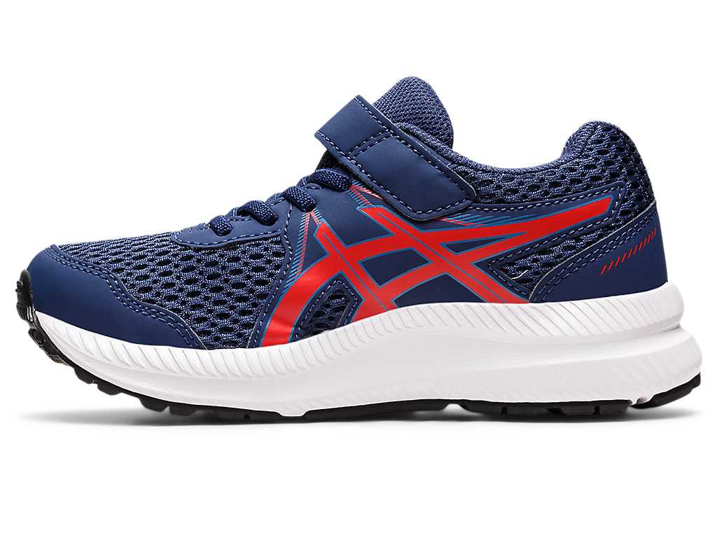 Buty do Biegania Dziecięce Asics Contend 7 Pre-school Różowe Głęboka Niebieskie | 41687-ANDJ