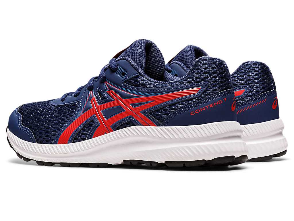 Buty do Biegania Dziecięce Asics Contend 7 Grade School Czarne Głęboka Turkusowe | 42350-KPVN