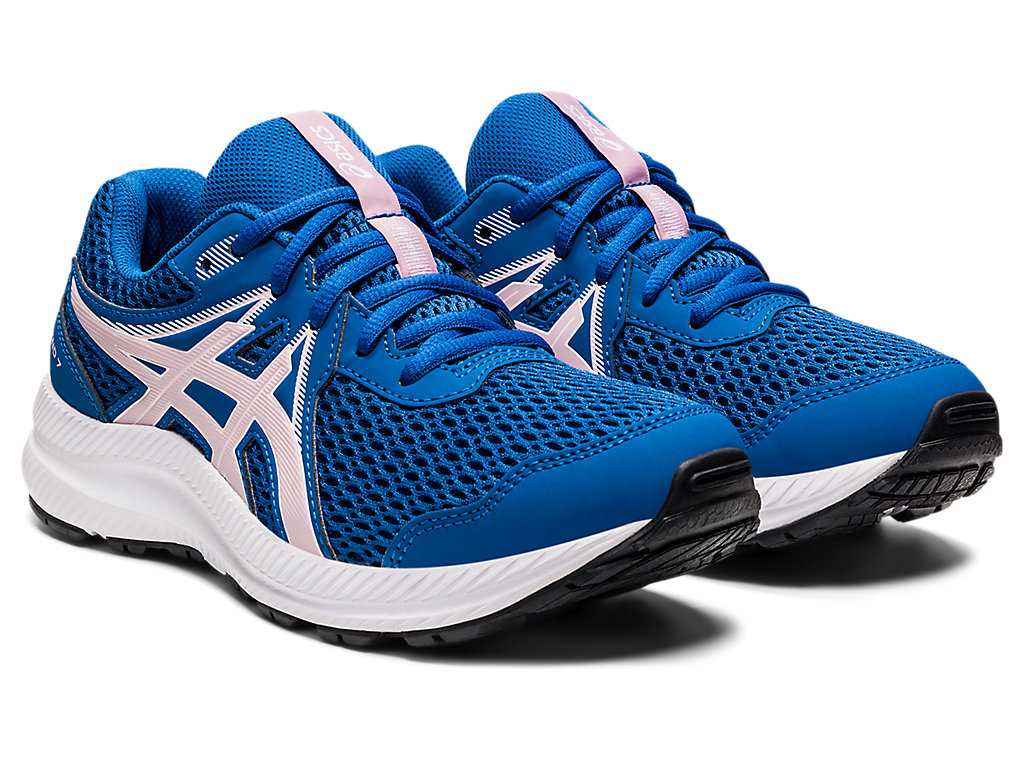 Buty do Biegania Dziecięce Asics Contend 7 Grade School Czarne Głęboka Turkusowe | 48359-TYQR