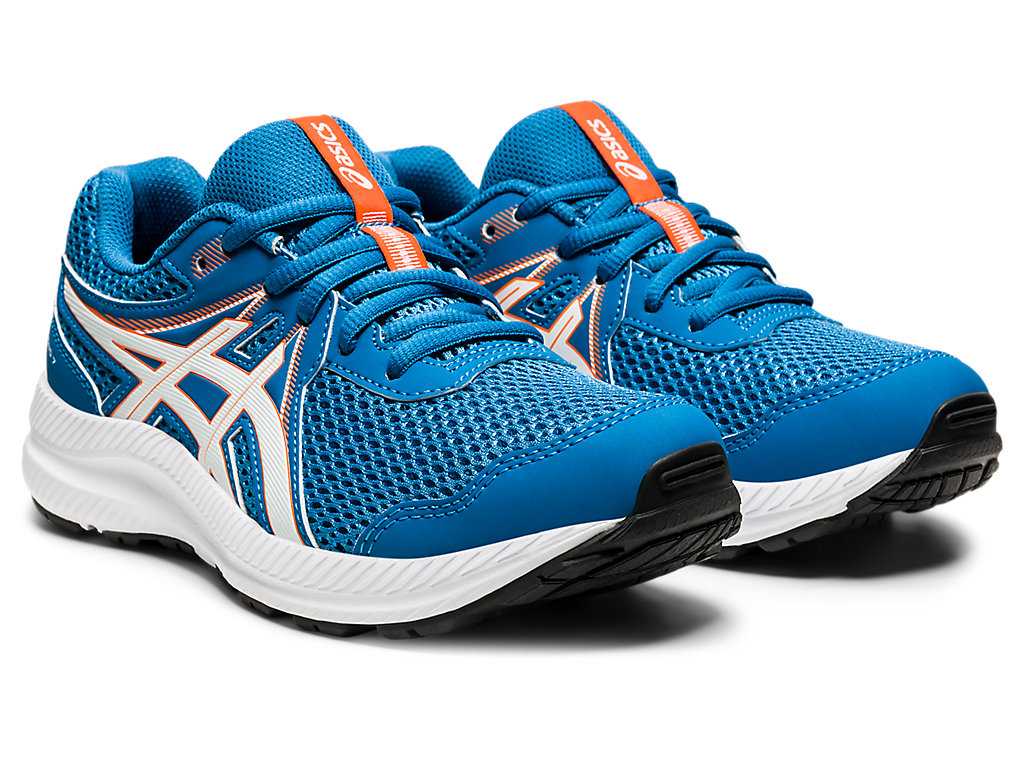 Buty do Biegania Dziecięce Asics Contend 7 Grade School Czarne Głęboka Turkusowe | 59184-PCKY