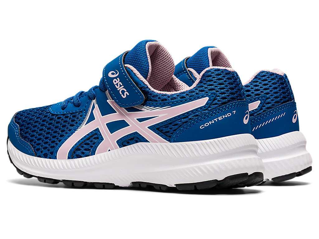 Buty do Biegania Dziecięce Asics Contend 7 Pre-school Różowe Głęboka Niebieskie | 64930-BTZS