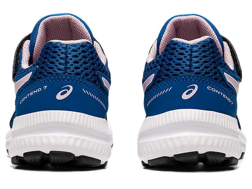 Buty do Biegania Dziecięce Asics Contend 7 Pre-school Różowe Głęboka Niebieskie | 64930-BTZS