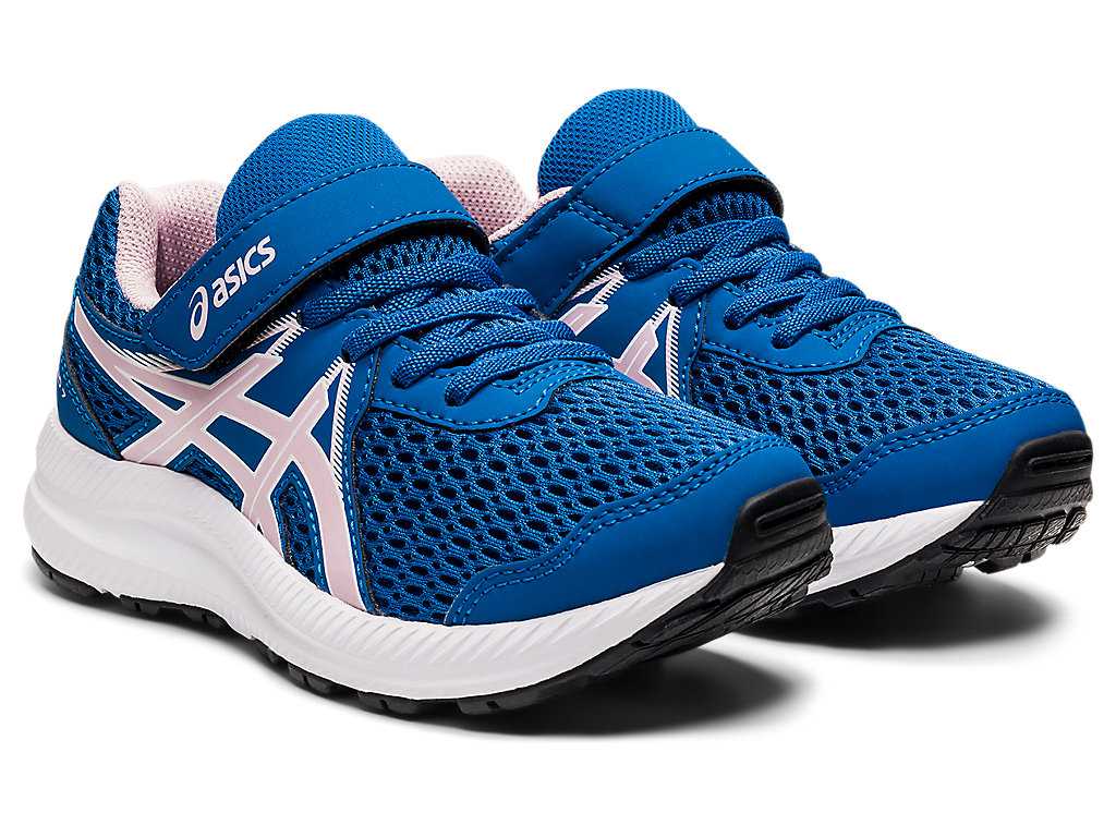 Buty do Biegania Dziecięce Asics Contend 7 Pre-school Różowe Głęboka Niebieskie | 64930-BTZS