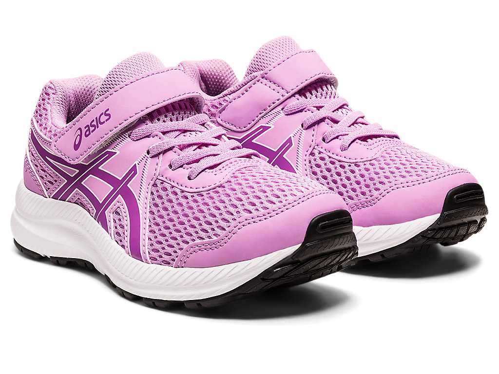 Buty do Biegania Dziecięce Asics Contend 7 Pre-school Różowe Głęboka Niebieskie | 65901-LWYV