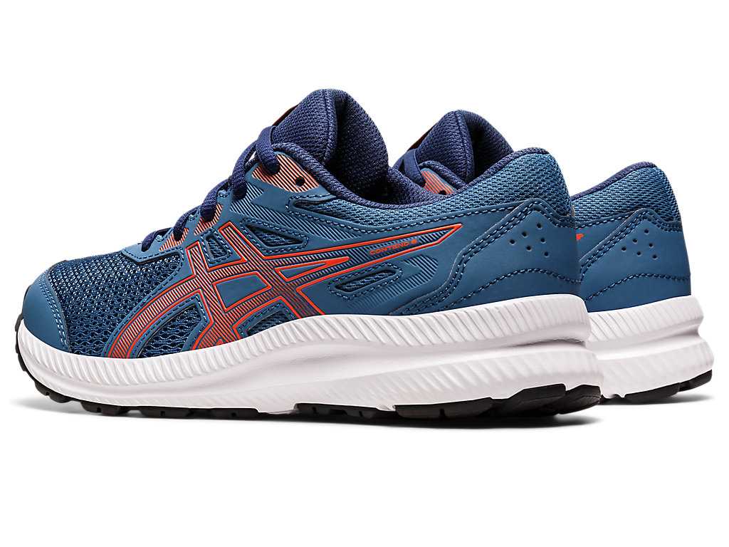 Buty do Biegania Dziecięce Asics Contend 8 Grade School Czarne Niebieskie | 73140-BJNO