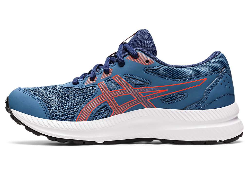 Buty do Biegania Dziecięce Asics Contend 8 Grade School Czarne Niebieskie | 73140-BJNO