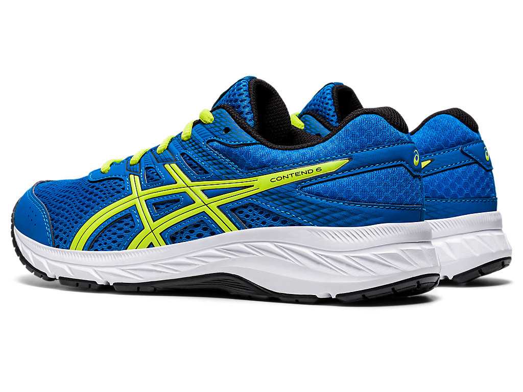 Buty do Biegania Dziecięce Asics Contend 6 Grade School Białe Niebieskie | 75620-AMLE