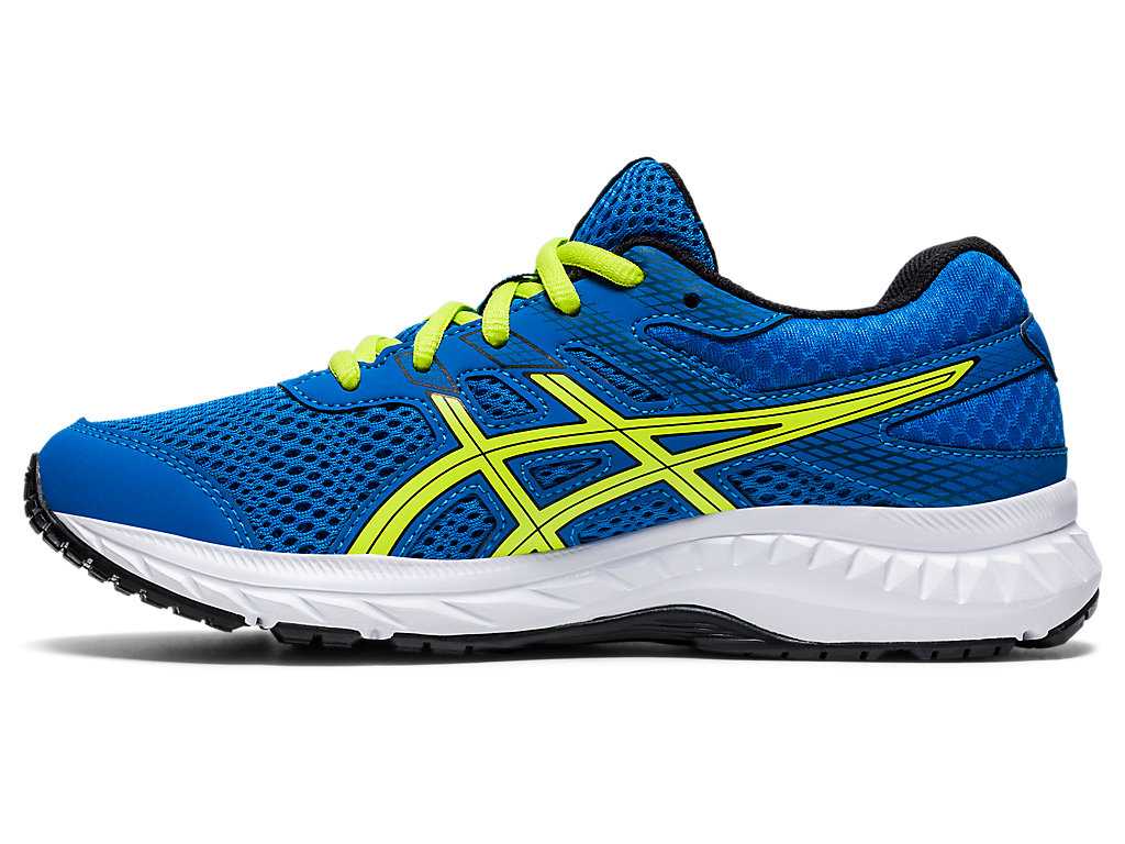 Buty do Biegania Dziecięce Asics Contend 6 Grade School Białe Niebieskie | 75620-AMLE