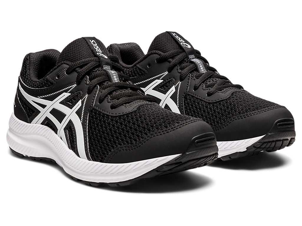 Buty do Biegania Dziecięce Asics Contend 7 Grade School Czarne Głęboka Turkusowe | 76213-LUWT