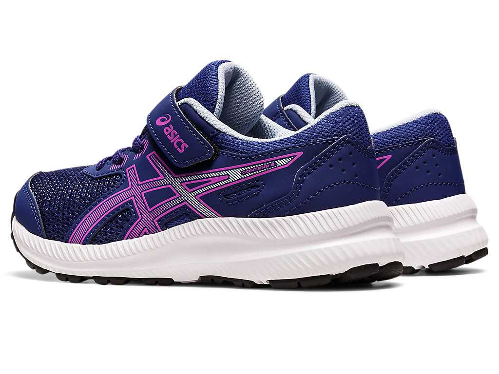 Buty do Biegania Dziecięce Asics Contend 8 Pre-school Lazur Różowe | 90651-GZOL