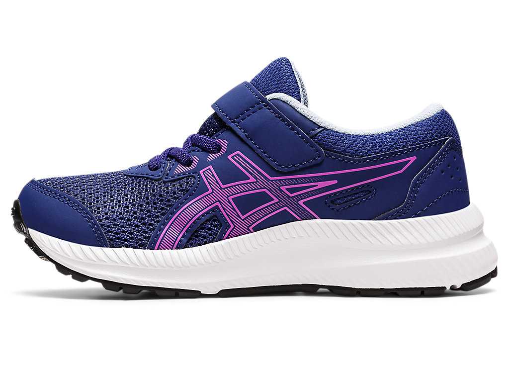 Buty do Biegania Dziecięce Asics Contend 8 Pre-school Lazur Różowe | 90651-GZOL