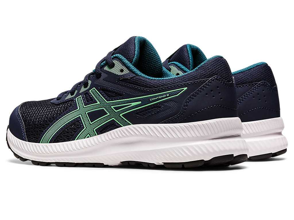 Buty do Biegania Dziecięce Asics Contend 8 Grade School Czarne Niebieskie | 90673-MHIT