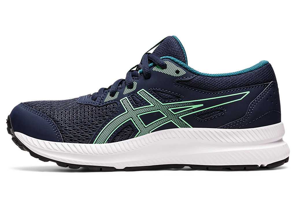 Buty do Biegania Dziecięce Asics Contend 8 Grade School Czarne Niebieskie | 90673-MHIT