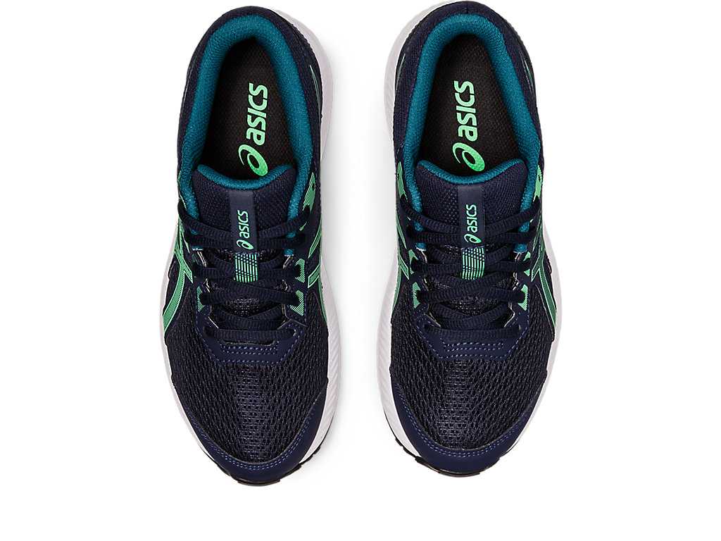 Buty do Biegania Dziecięce Asics Contend 8 Grade School Czarne Niebieskie | 90673-MHIT