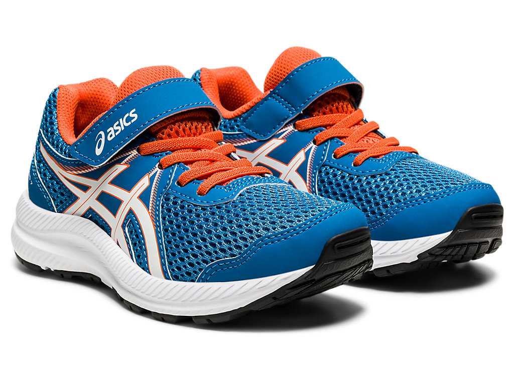 Buty do Biegania Dziecięce Asics Contend 7 Pre-school Różowe Głęboka Niebieskie | 90712-JSMW