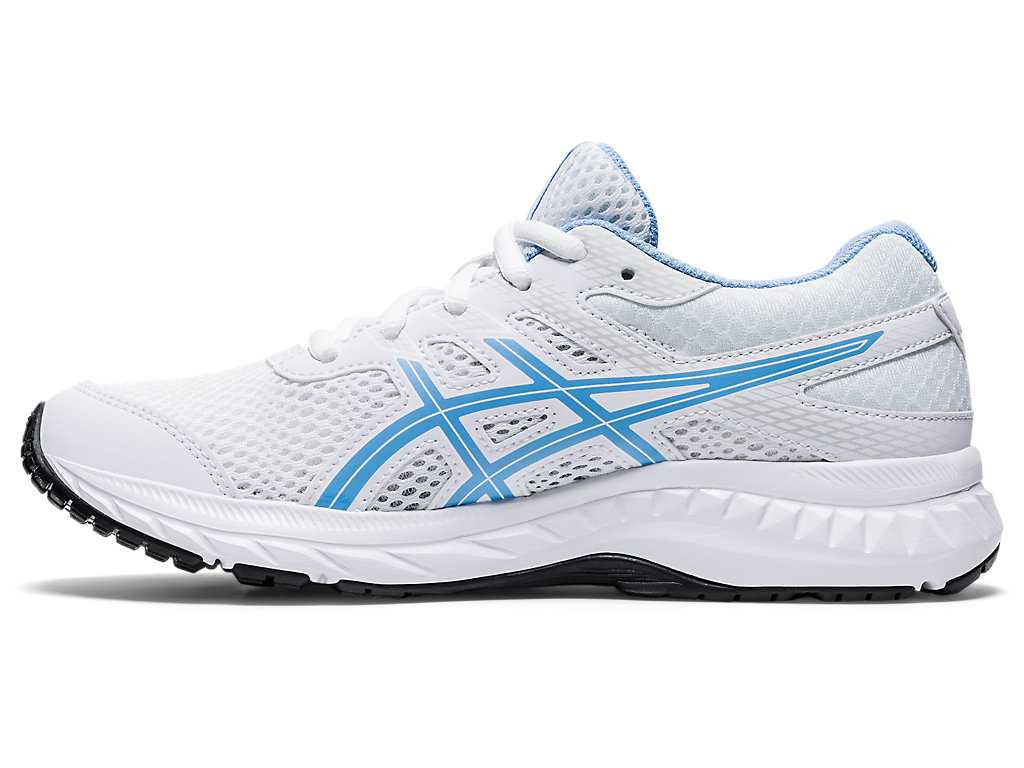 Buty do Biegania Dziecięce Asics Contend 6 Grade School Białe Niebieskie | 95081-BXKG