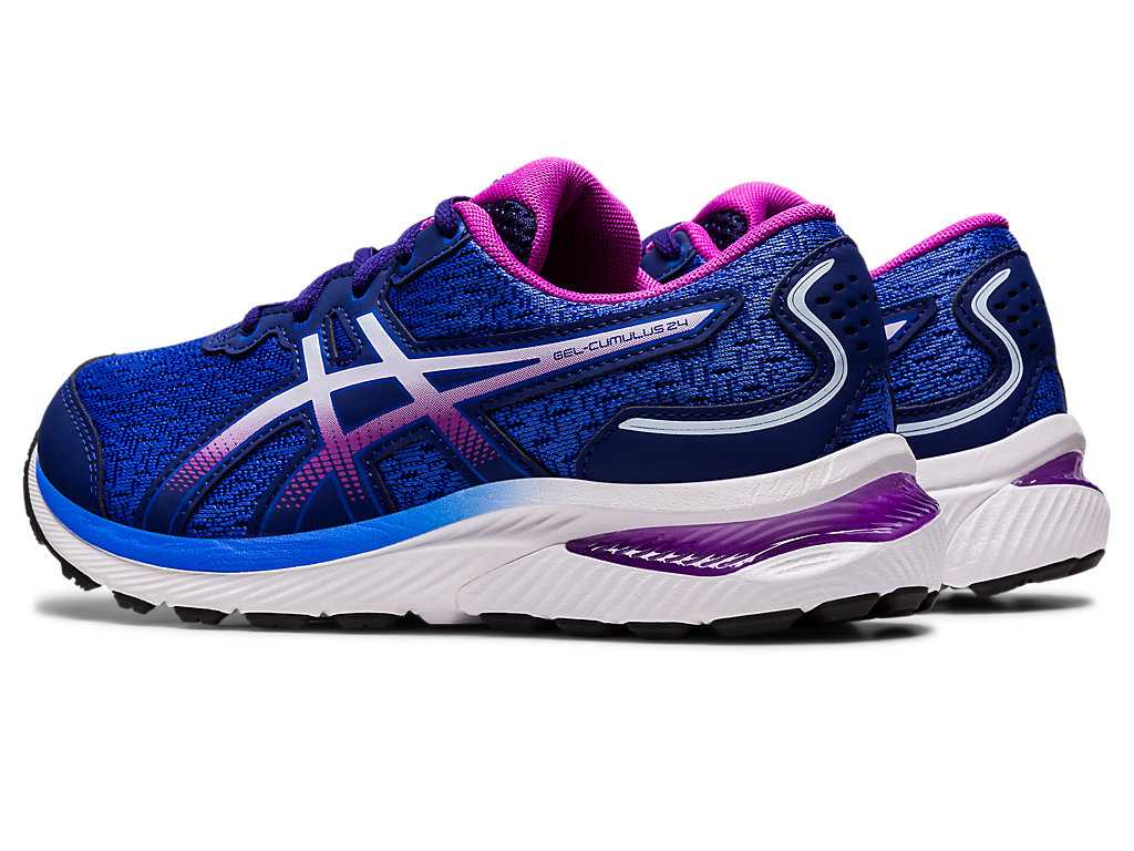 Buty do Biegania Dziecięce Asics Gel-cumulus 24 Grade School Niebieskie Niebieskie | 87510-EVBR