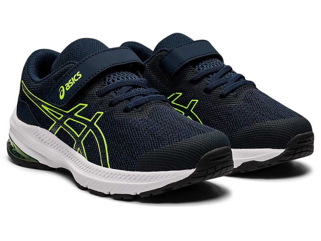 Buty do Biegania Dziecięce Asics Gt-1000 11 Pre-school Niebieskie Niebieskie | 93176-PFUQ