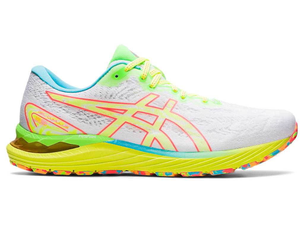 Buty do Biegania Męskie Asics Gel-cumulus 23 Białe Żółte | 10846-ATFW