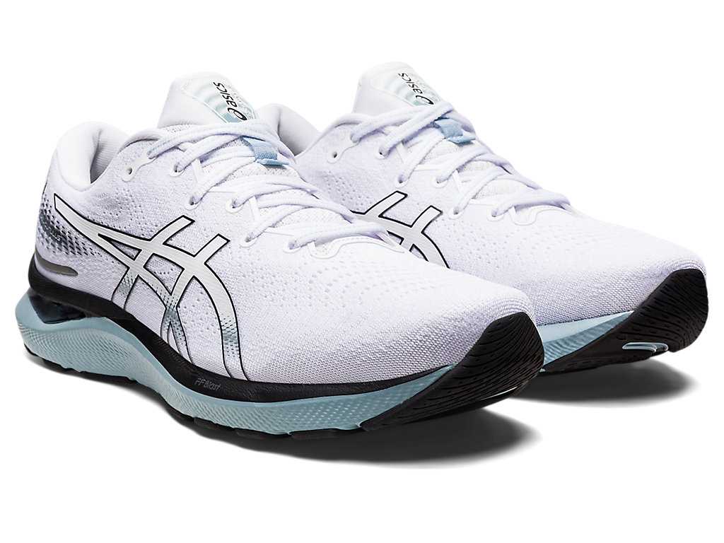 Buty do Biegania Męskie Asics Gel-cumulus 24 Białe Czarne | 24073-ACDZ