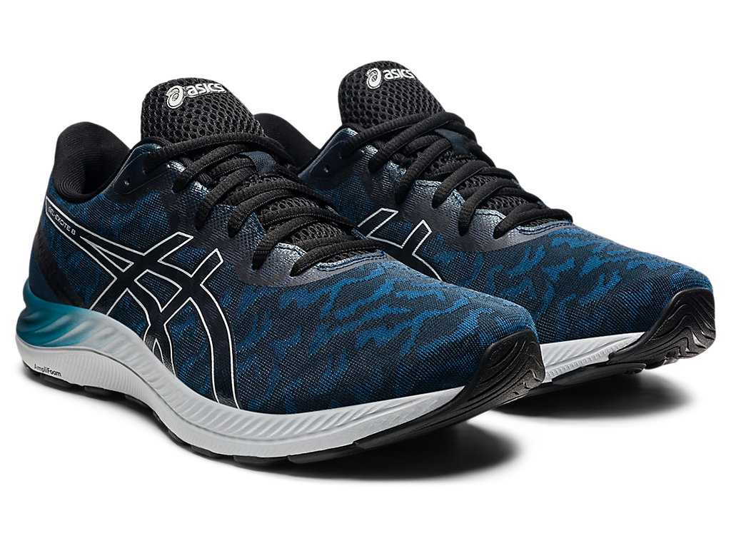 Buty do Biegania Męskie Asics Gel-excite 8 Twist Niebieskie Szare | 47561-MVQB