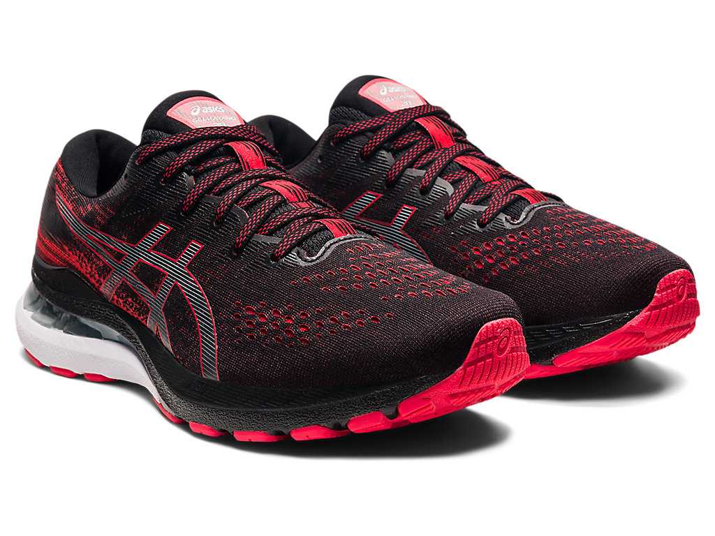 Buty do Biegania Męskie Asics Gel-kayano 28 (2e) Czarne Czerwone | 08193-HLPK