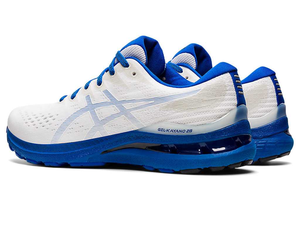 Buty do Biegania Męskie Asics Gel-kayano 28 Standard Jr Białe Niebieskie | 08965-LYQC