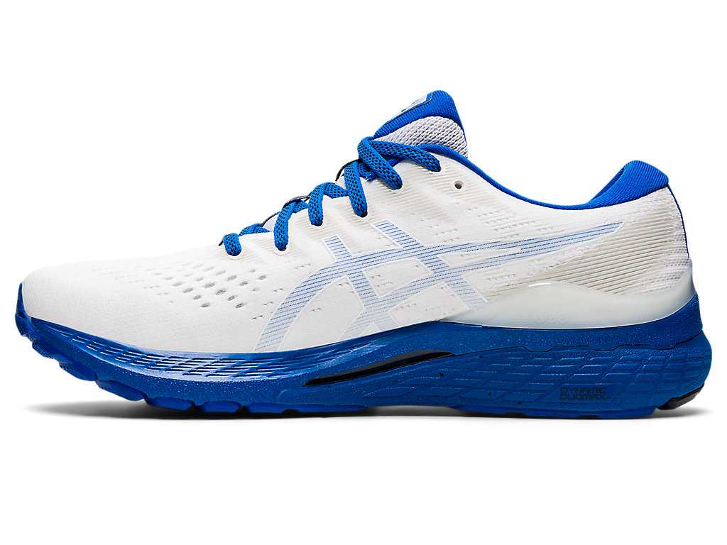 Buty do Biegania Męskie Asics Gel-kayano 28 Standard Jr Białe Niebieskie | 08965-LYQC