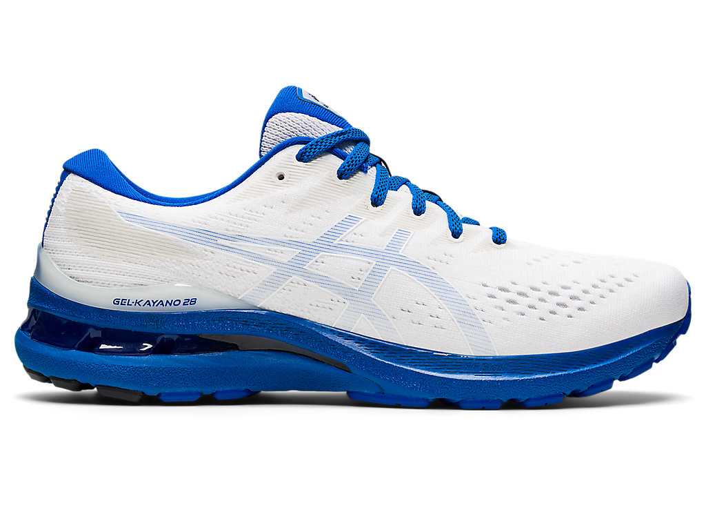 Buty do Biegania Męskie Asics Gel-kayano 28 Standard Jr Białe Niebieskie | 08965-LYQC