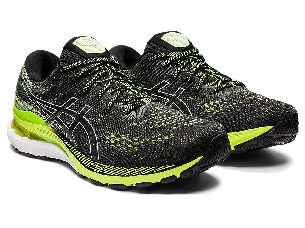 Buty do Biegania Męskie Asics Gel-kayano 28 (2e) Czarne Zielone | 30714-DTMW