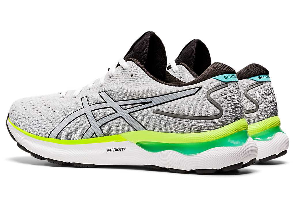 Buty do Biegania Męskie Asics Gel-nimbus 24 Białe Czarne | 20183-NHFK