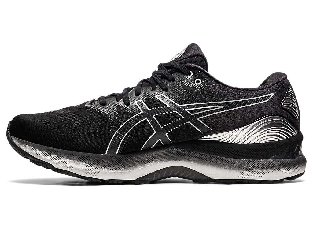 Buty do Biegania Męskie Asics Gel-nimbus 23 Platinum Czarne Srebrne | 35602-ZDUT