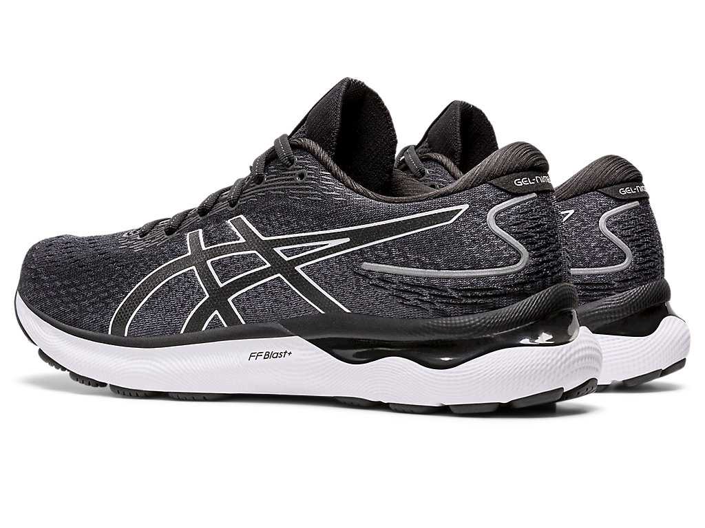 Buty do Biegania Męskie Asics Gel-nimbus 24 (2e) Czarne Białe | 40739-JQHT