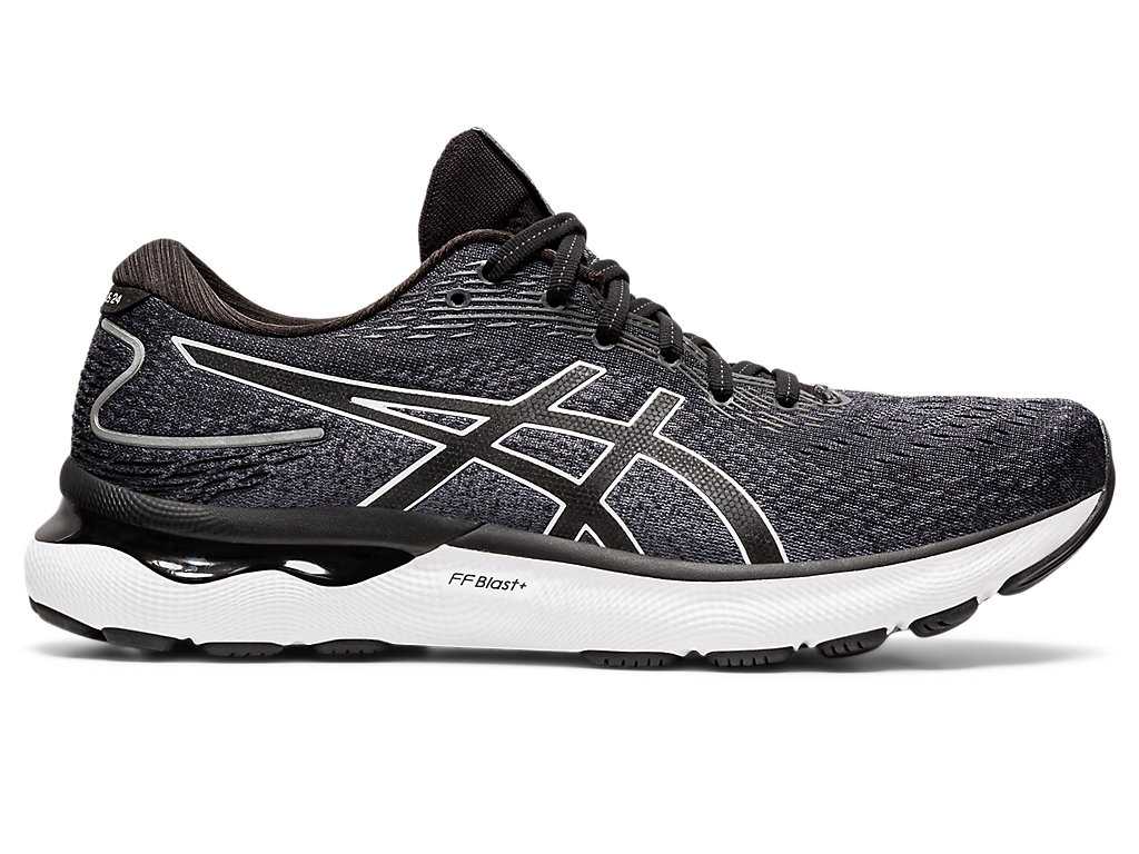 Buty do Biegania Męskie Asics Gel-nimbus 24 (2e) Czarne Białe | 40739-JQHT