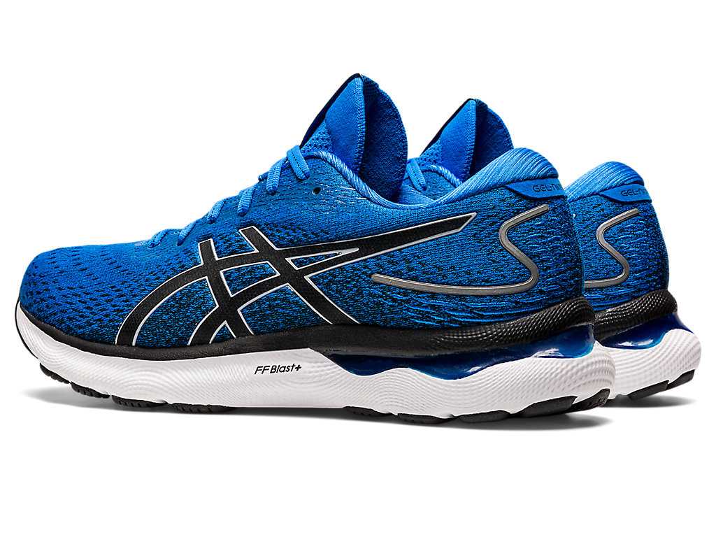 Buty do Biegania Męskie Asics Gel-nimbus 24 Niebieskie Szare | 42019-PNCJ