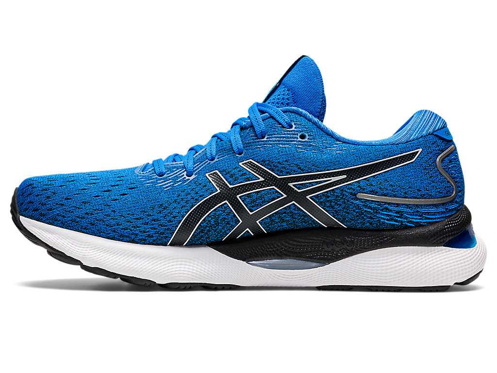 Buty do Biegania Męskie Asics Gel-nimbus 24 Niebieskie Szare | 42019-PNCJ